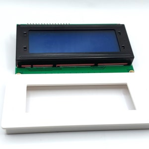 Bezel enclosure installation mounting frame for arduino raspberry LCD display 2004 20x4 4x20 Yverinc Labs image 1