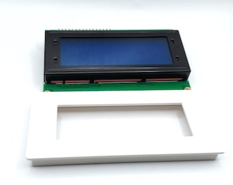 Bezel enclosure installation mounting frame for arduino raspberry LCD display 2004 20x4 4x20 Yverinc Labs