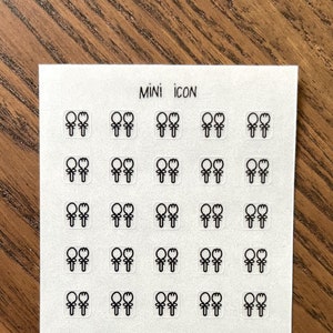Adesivos Micro Icon MEAL PREP | Mini icon Transparente | Claro Matte | Adesivos Minimalistas e Funcionais para Planejador | A5 Pocket Personal, Bujo