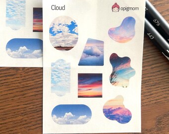 Cloud stickers | Decorative Planner Stickers, Planner stickers, Bullet Journal stickers