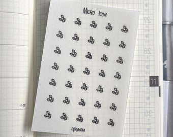 Micro Icon Stickers Workout | Dumbbell stickers  | Transparent stickers | Minimal & Functional Planner Stickers | A5 Pocket |Bullet Journal