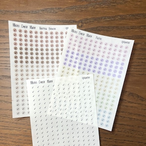 Micro Check Mark | Transparent dots | 28 colors, Functional Planner Stickers | Minimal Planner Stickers, Planner stickers, Bullet Journal
