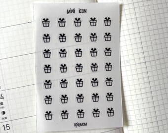Mini Icons Stickers Sheet | Transparent Stickers | Planner Stickers ...