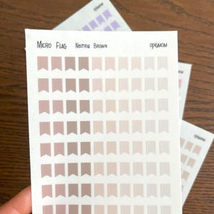 Micro Flag | Transparent Page Flag | 28 colors, Functional Planner Stickers | Minimal Planner Stickers, Planner stickers, Journal sticker