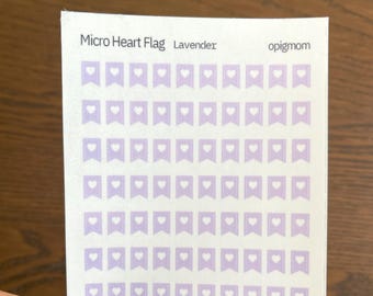 Micro Heart Flag | Page Flag | 28 colors, Functional Planner Stickers | Minimal Planner Stickers, Planner stickers, Journal sticker