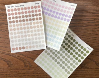 Mini Dots | 28 Colors, Transparent dots | Dot Sticker | Functional & Minimal Planner Stickers | Bullet Journal stickers