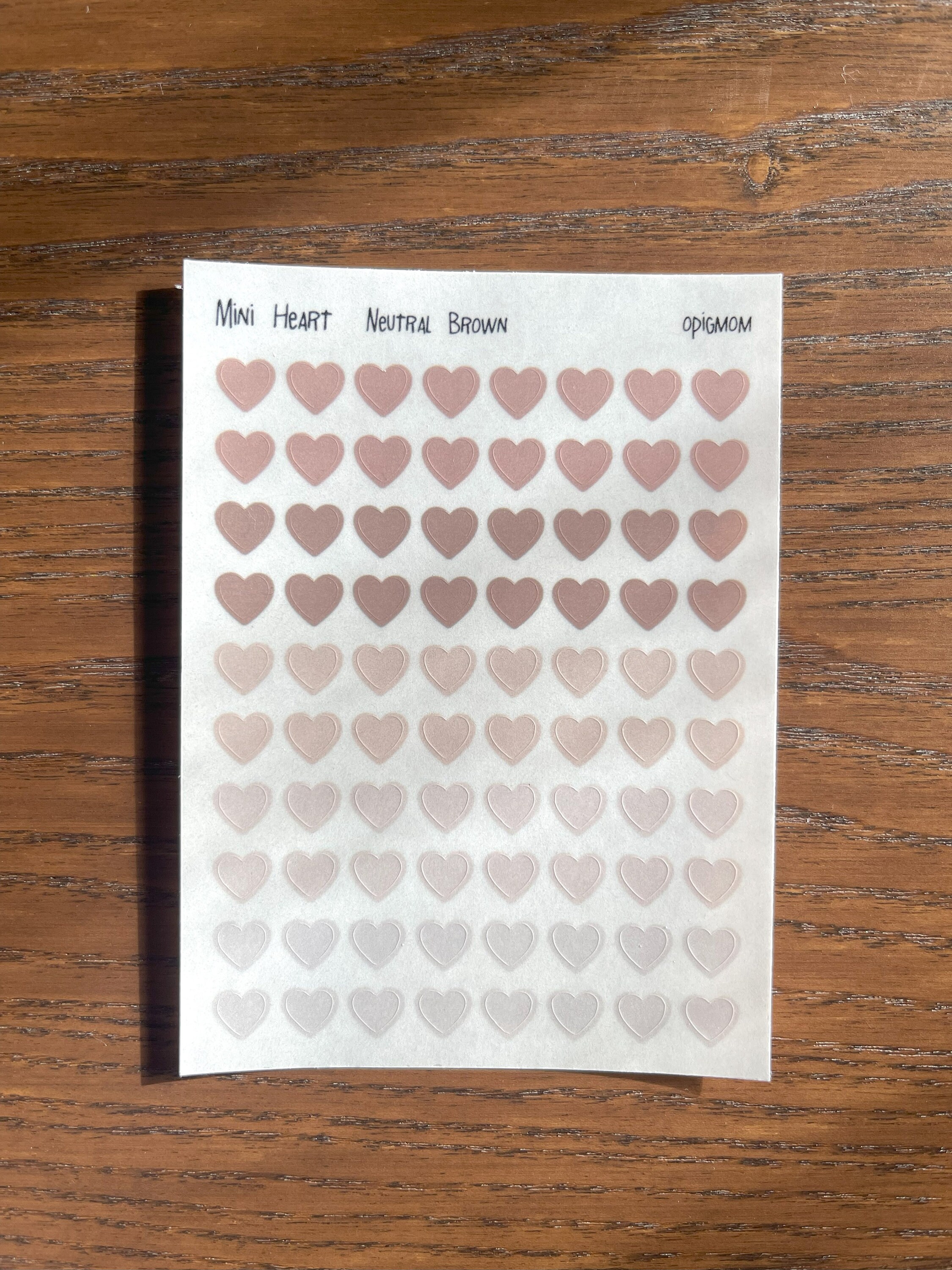 Mini Heart | Transparent Heart Stickers | 28 Colors, Functional Planner ...