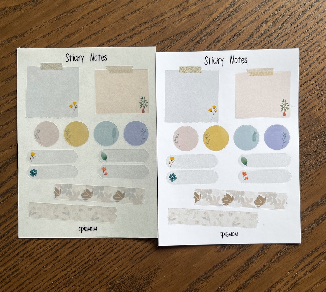 Sticky Notes Stickers | Sticky Notes | Decorative Planner Stickers ...