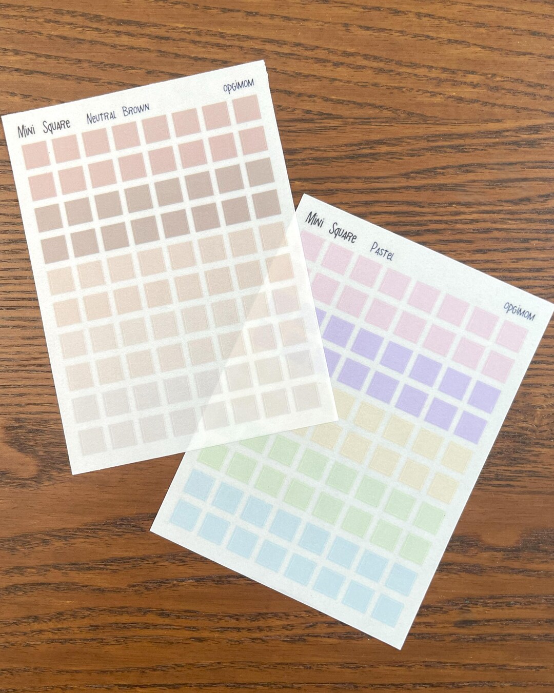 Mini Square Stickers | Transparent Square Stickers | 28 Colors ...