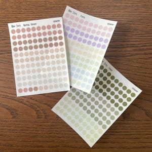 Mini Dots | 28 Colors, Transparent dots | Dot Sticker | Functional & Minimal Planner Stickers | Bullet Journal stickers