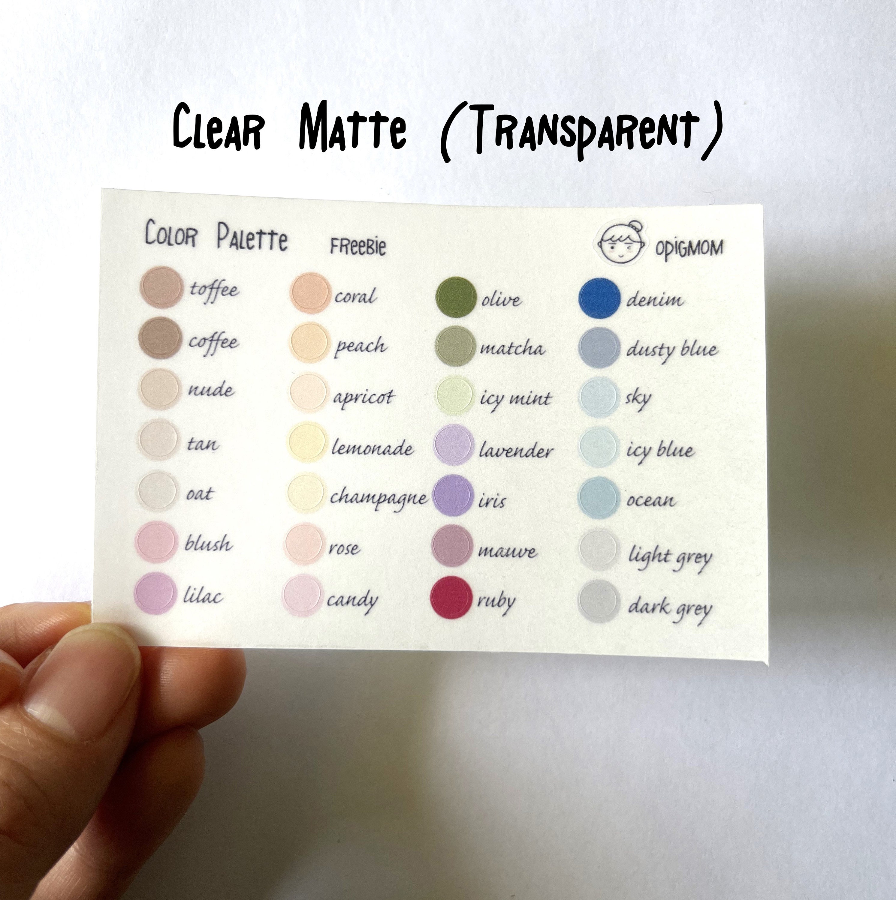 Mini Dots 28 Colors, Transparent Dots Circle Sticker Functional Planner ...