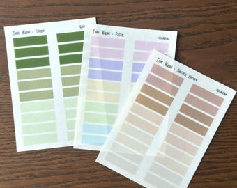 Thin Washi Tape Stickers | Clear Matte Planner Journal Supplies