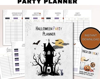 Planejador de Festa de Halloween Imprimível, Planejador de Fantasias Assustadoras (PDF)