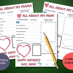 Tudo sobre minha mãe para impressão, preencha os espaços em branco, questionário para o dia das mães, cartão de entrevista, lembrança, presente para mamãe, atividade pré-escolar