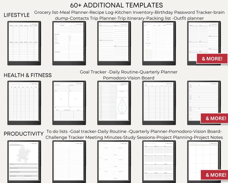 2025 2026 Kindle Scribe Ultimate Planner, Hyperlinked Digital Planner