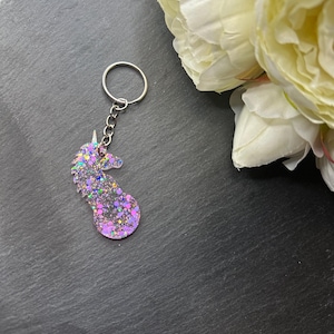 Einkaufswagenlöser Einhorn Glitzer Geschenk Schlüssel Schlüsselanhänger Mama Muttertag Kleines Geschenk