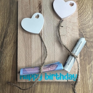 Geldgeschenk Geburtstag Herzen Happy Birthday Luftballon Geschenkverpackung Mama Papa Beste Freundin