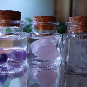 Gaia Waters and Stones: 3 room energy fresheners (wellness, rose quartz, amethyst, rock crystal)
