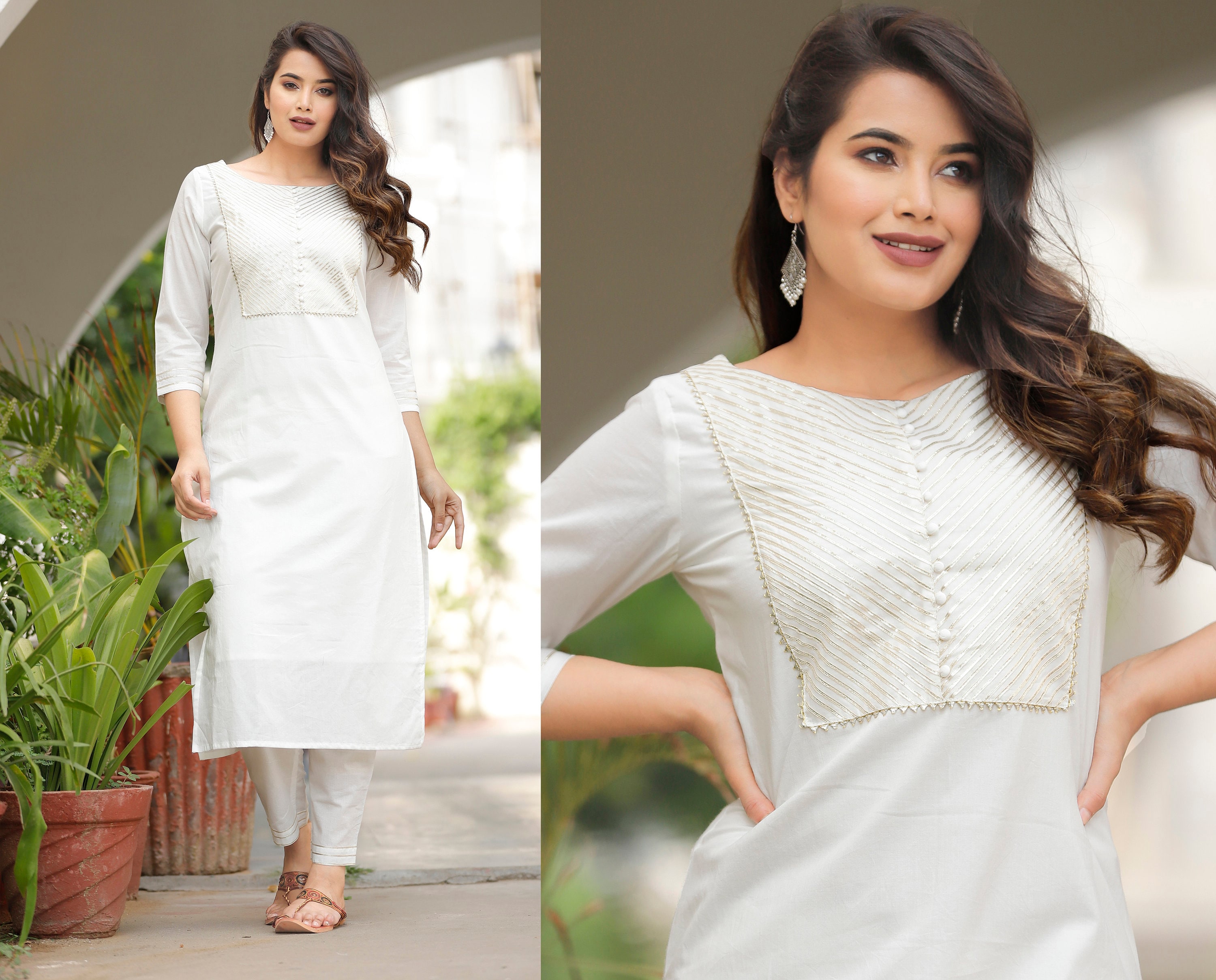 White Rayon Kurti - TopsyTurvy – LetsDressUp