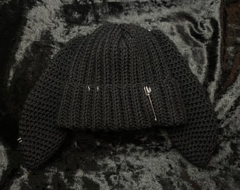 Bunny Ear Beanie with accessories