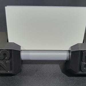 Portatarjetas de visita con mancuernas, regalo para gimnasio, accesorio de escritorio para entrenador de fitness, regalo para quiropráctico, regalo para entrenador personal, decoración para fisioterapeuta