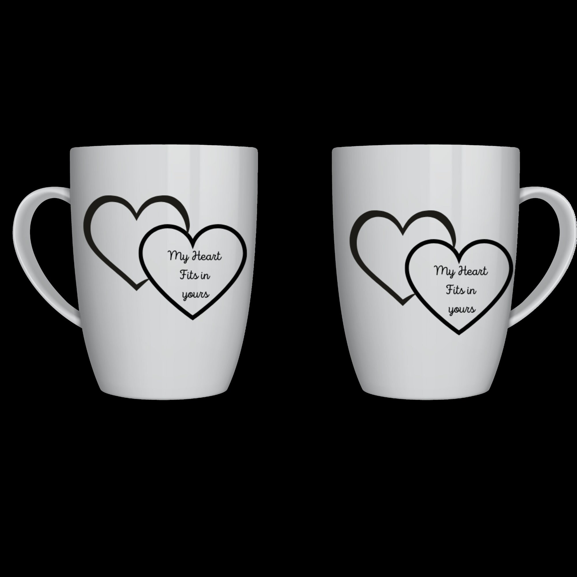 Heart Svg, My Heart Fits in Yours Svg, Heart to Heart Svg, Open Heart