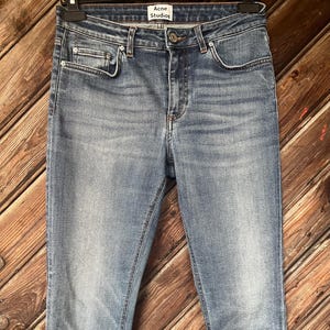 Acne Studios size 30/ 32 Vintage Blue Slim Fit Denim Jeans Pants Preowned blue Skin 5 Ace Sky model 2000s Streetwear Swedish Nordic