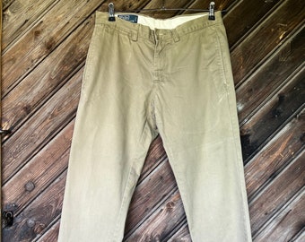 POLO by Ralph Lauren Chinos Summer Pants for Men Vintage men's M USA Fashion 100% Cotton 31/32 size Comfortable Fit