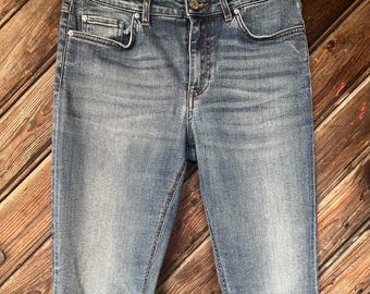 Acne Studios サイズ 30/ 32 ヴィンテージ ブルー スリムフィット デニム ジーンズ パンツ 中古 ブルー スキン 5 エース スカイ モデル 2000 年代 ストリートウェア スウェーデン 北欧