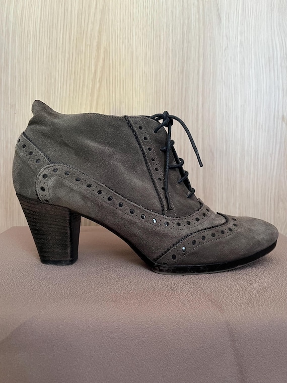 Lavorazione Artigiana EUR 39 Vintage Italian Gray Suede 