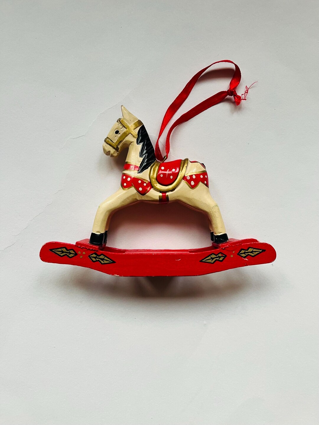 Addobbi Natale Fai Da Te Ciondoli Natalizi Cavallo A Dondolo - 6 Pezzi In Legno Con Campanellini, Stile Vintage, Per Albero Di Natale Addobbi Natalizi In Legno - 9