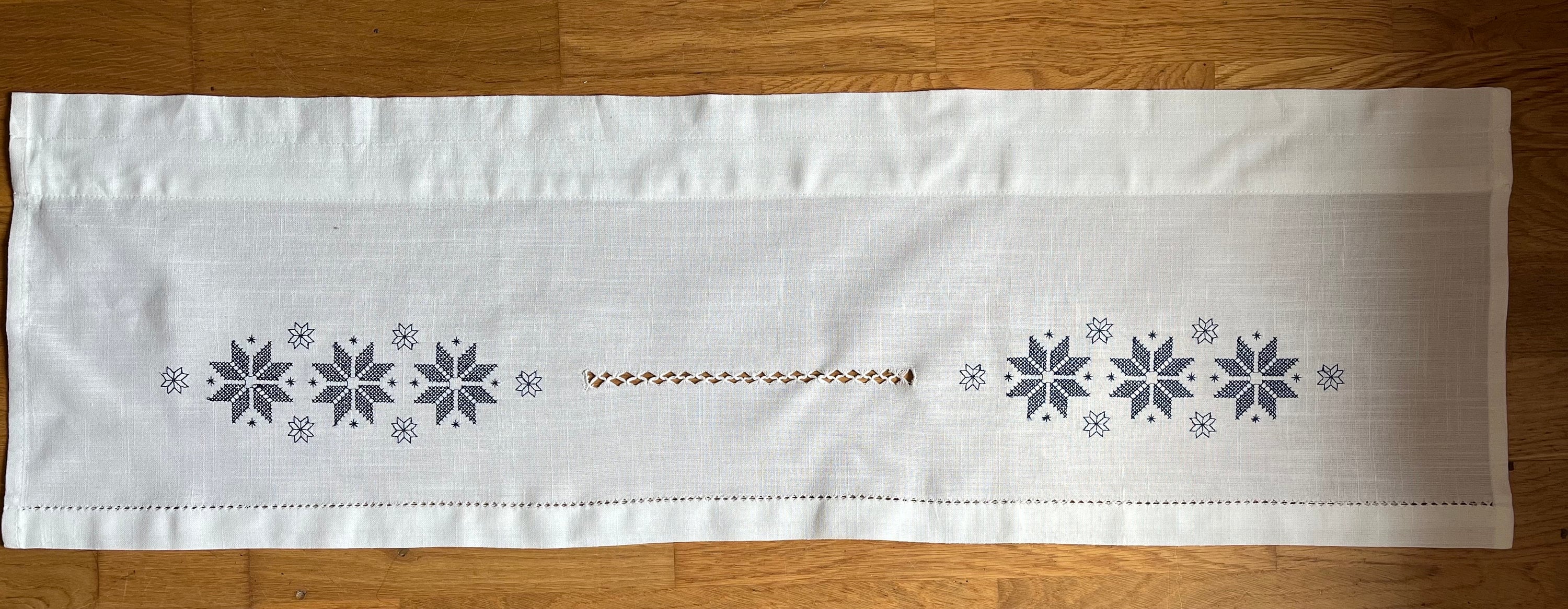 Selbu Star Vintage Swedish Window Valence, Handmade Embroidery - Etsy