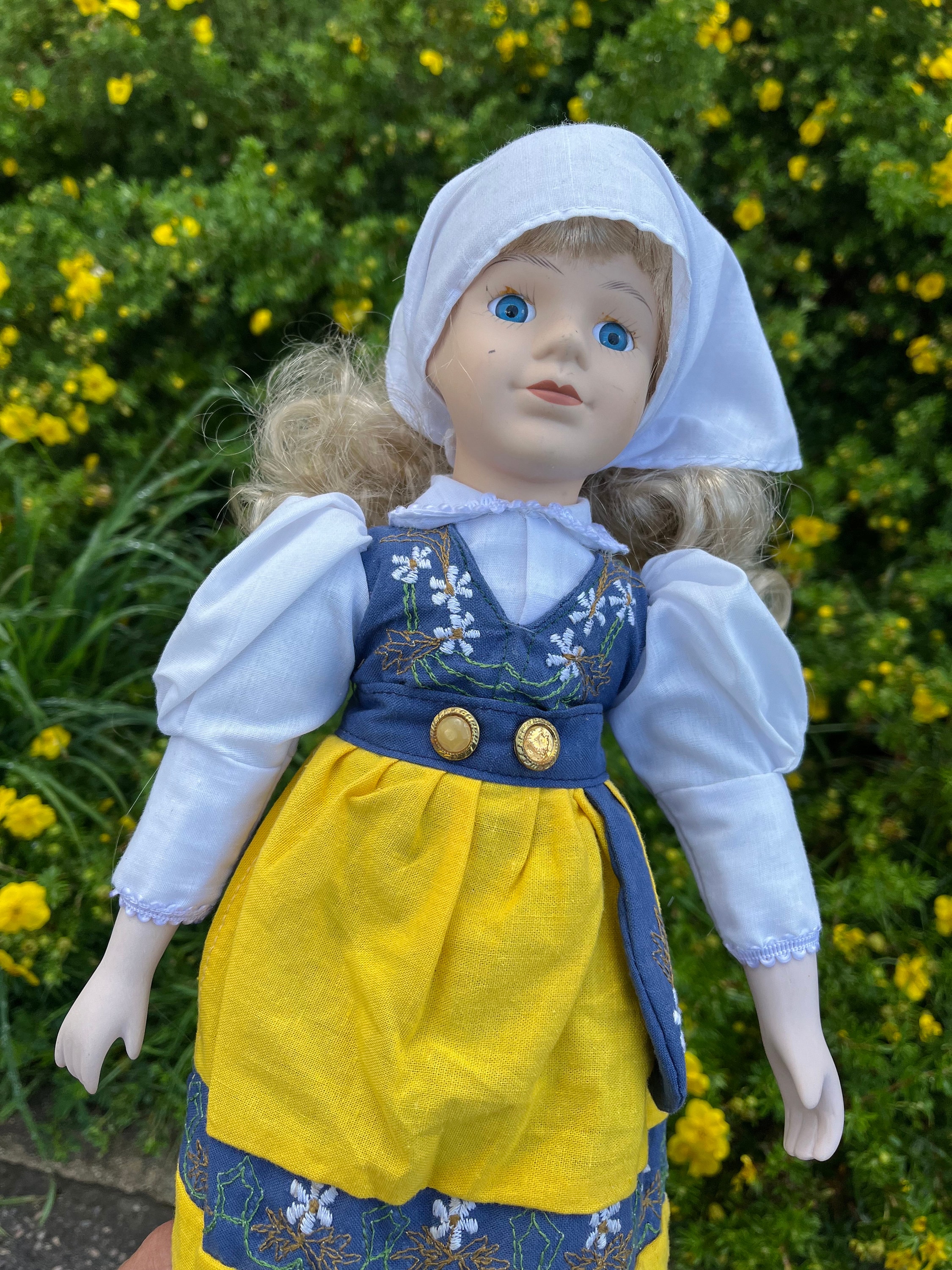 Swedish Vintage Collectible Doll Scandinavian Swedish Folk Doll in