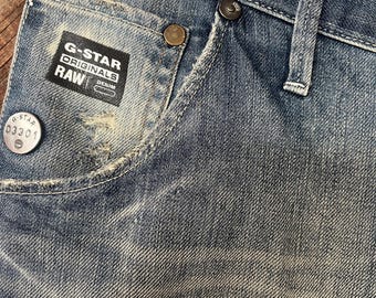 Vintage G Star Raw Baggy Jeans RAW GS01 Denim Funky Cool Retro