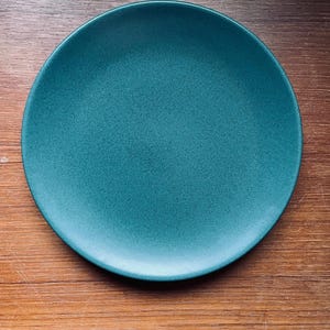 Emerald Green Höganäs Sweden Vintage Ceramic Plate Swedish Stoneware Scandinavian Design Minimalist Kitchen Items Gift