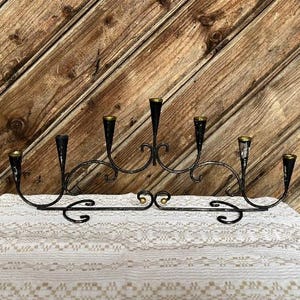 Gunnar Anders 1960s Swedish Mid Century Design Candelabra for 7 Vintage Ystad Metall Scandinavian Design Retro Romantic Home Decor