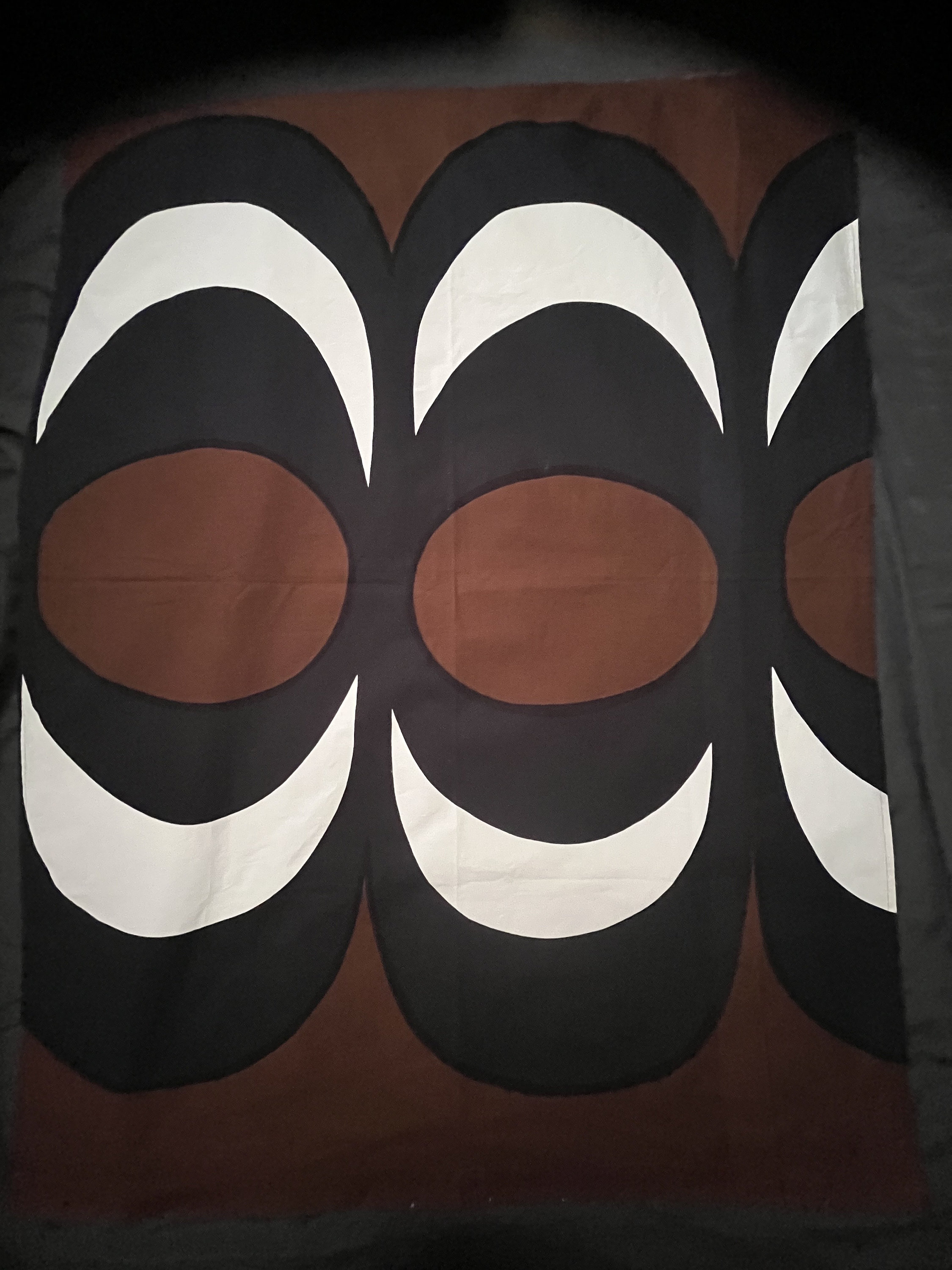 ヴィンテージマリメッコ Kaivo 生地ウィンドウトリートメントブラウン