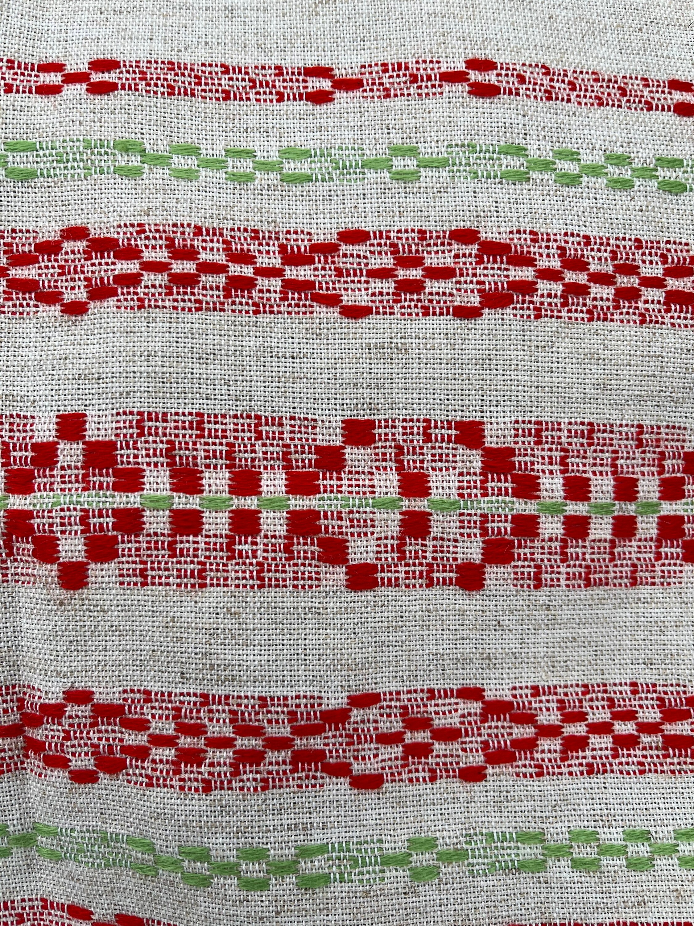 Swedish Vintage Linen Towel White Red Christmas Season Decor Swedish Vintage Linen Towel White Red Christmas Season Decor