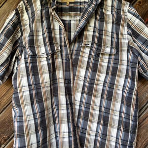 M size Camel Active Vintage Summer Short Sleeves Button Up Shirt Blue Brown White Black Plaid Cotton Vintage Super Quality y2k
