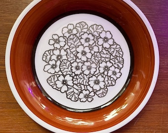 ヴィンテージ AGNETA グラタン皿: Gefle スウェーデン花柄セラミック