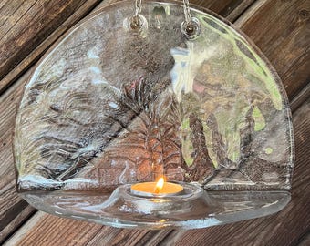 水滴型オブジェ 青・銀 Viking Art Glass Koi- Dolphin Candlestick Holders