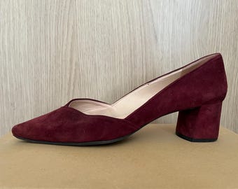 Vintage Hogl Suede Leather Pumps, Dark Purple, EUR 40
