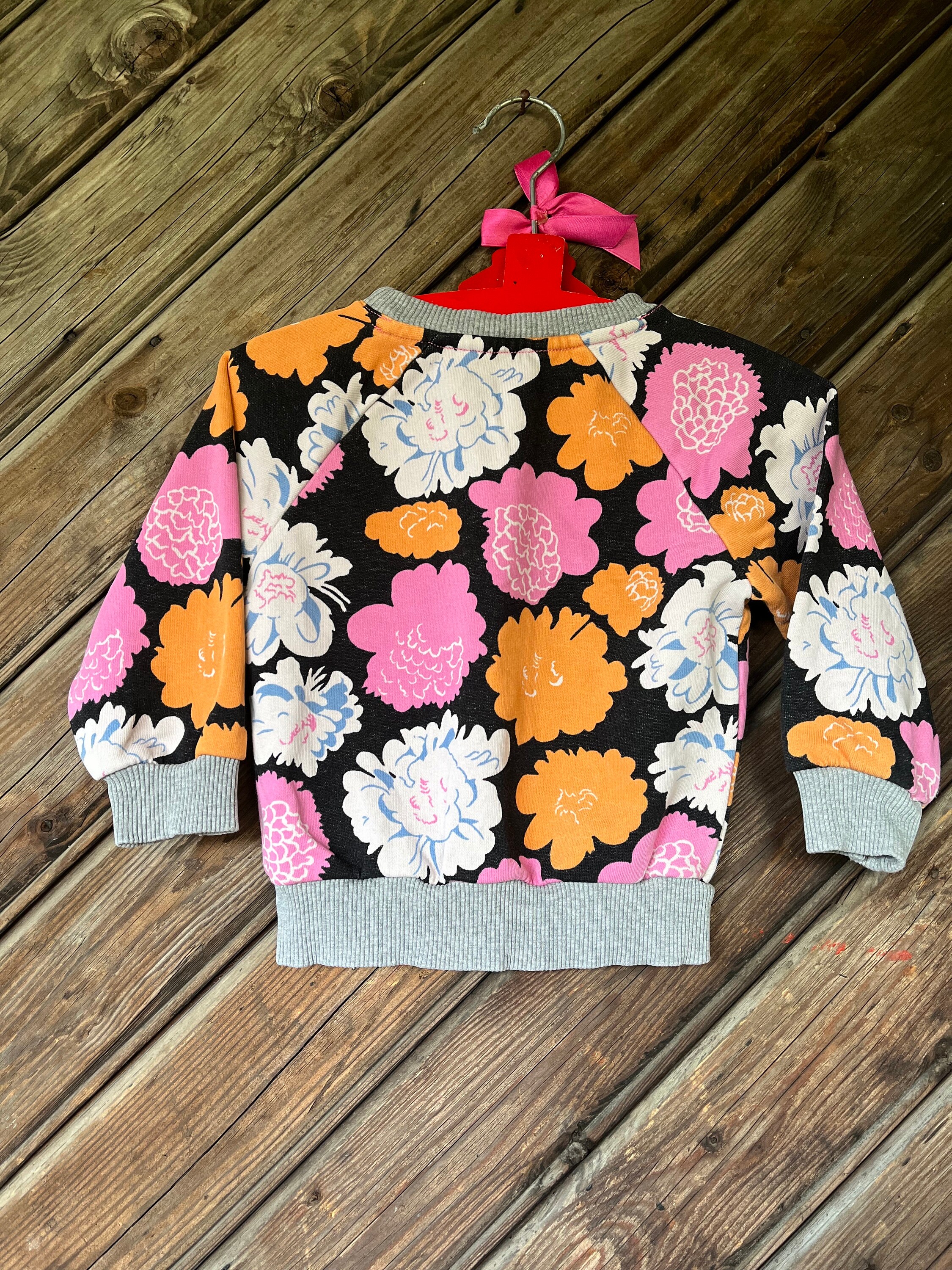80-86 Cm Girl Marimekko Vintage Floral Pattern Sweatshirt