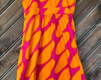 h&m pink and orange dress Orange and pink checked twill dress. H&M size EUR