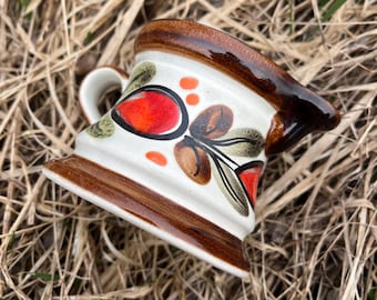 1970s Vintage SMF Schramberg Ceramic Jug Creamer Pitcher BERNAU Series 5996 Hand Painted Vintage