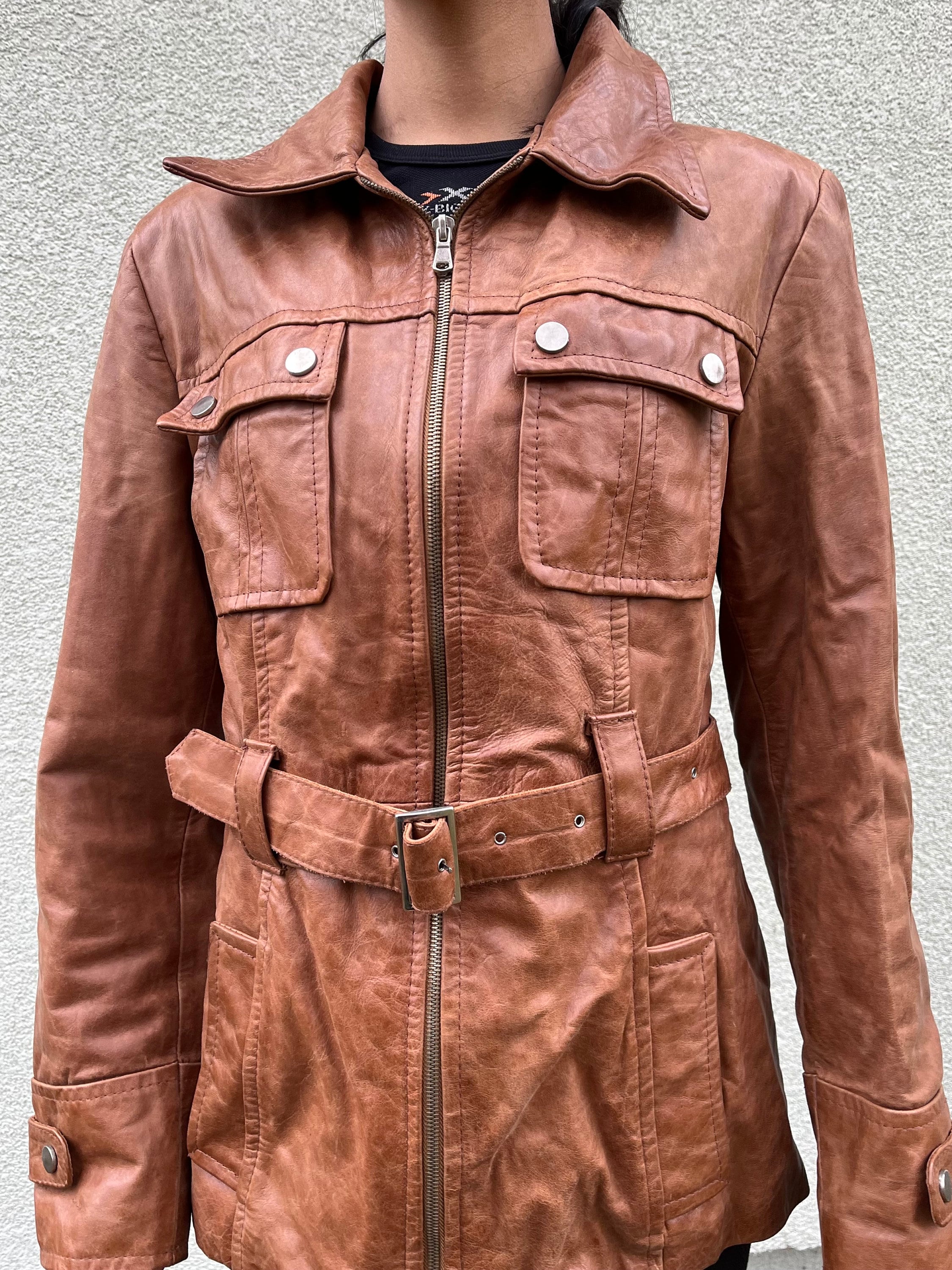 Stewart スチュアート　シングルライダース　ブラウン　VERA　PELLE ジャパンカウ グレージングスエード VINCENTS シングルライダース