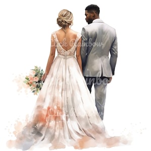 異人種間結婚カップルのクリップアート、12 異人種間結婚 PNG、異人種間結婚アートプリント、グリーティング カード作成、昇華、デジタル ダウンロード