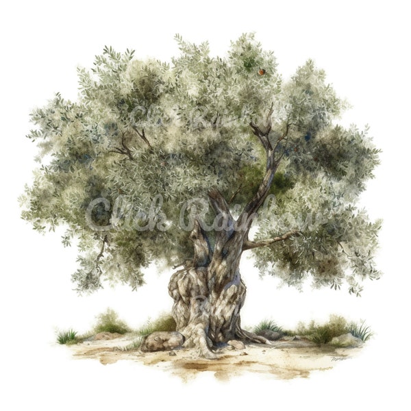 Olive Tree Clipart, 12 High-Quality PNG, Printable, Sublimation, Paper and Digital Crafting, Card Making, Decor, Wall Art, Digital Download