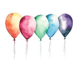 Party Balloons Clipart, 12 Party Balloons PNG, Balloons Illustration ...