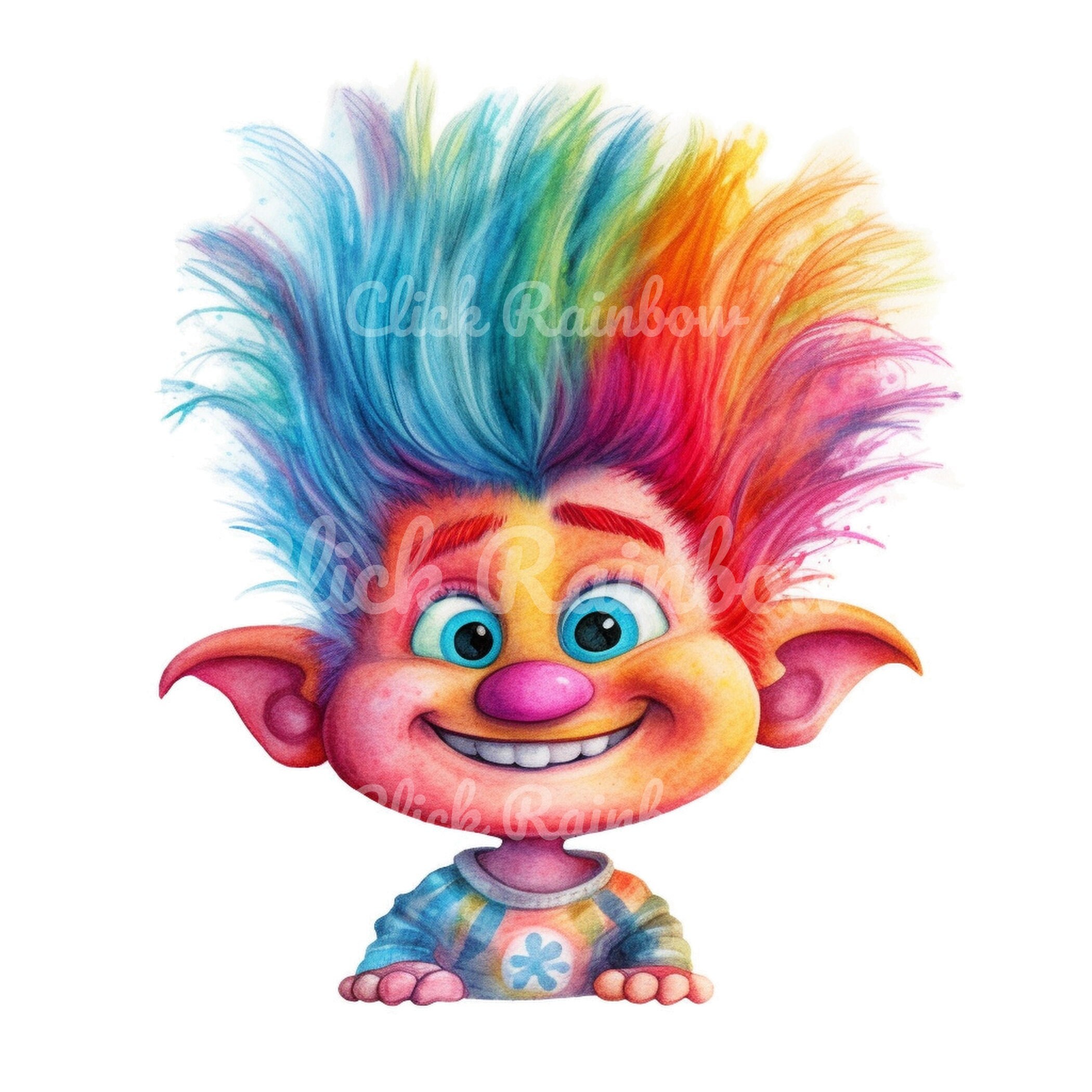 Evil Troll Head PNG | Graphic T-Shirt Digital File, Trolls Dolls, Urban  Sublimation, Creepy Monster DTG Clipart